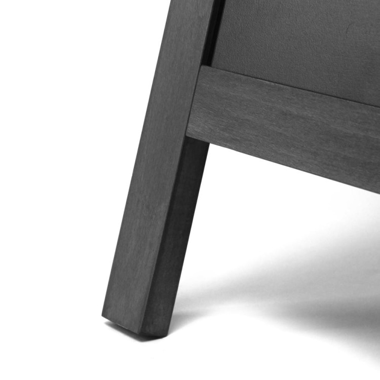 Drewniany potykacz kredowy NATURA 47 x 66 cm Czarny reklamowy potykacz kredowy do pisania markerami kredowymi