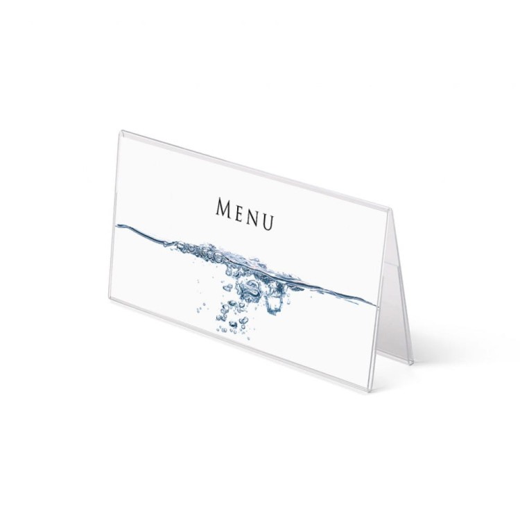 Stojak akrylowy na plakat typu A w orientacji poziomej format A6 (105 x 148 mm)