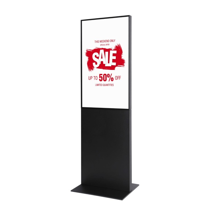 Multimedialny totem reklamowy z ekranem 43" Trend Line - Czarny