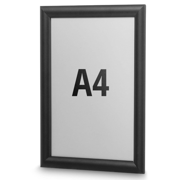 Ramka na zdjęcia na plakat PRINC A4 (21,0 x 29,7 cm) zatrzaskowa OWZ Czarna