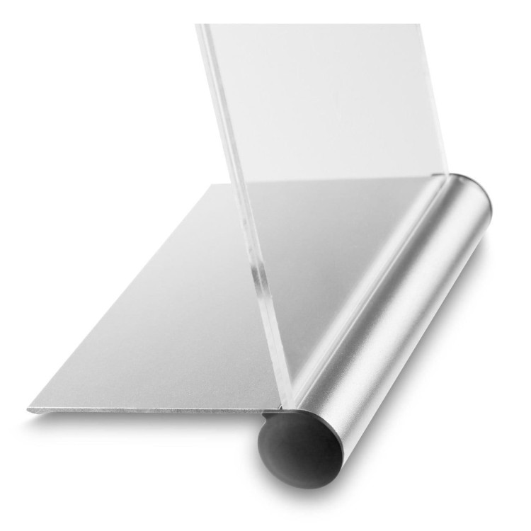 Stojak akrylowy A4 Typ L, Informacyjny na ulotki, plakaty, broszury