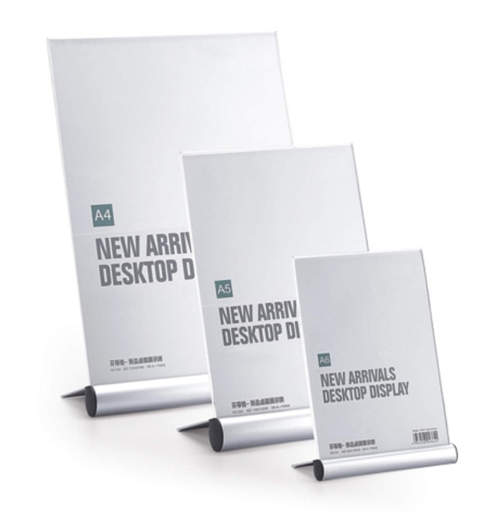 Stojak akrylowy A5 Typ L, Informacyjny na ulotki, plakaty, broszury