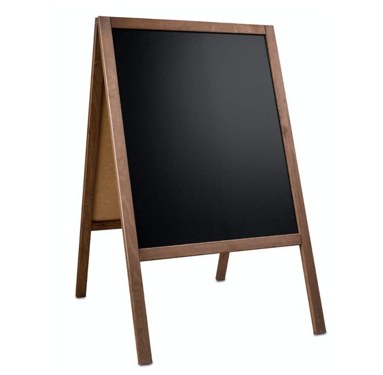 Potykacz informacyjny drewniany 60x100 (Tablica kredowa)