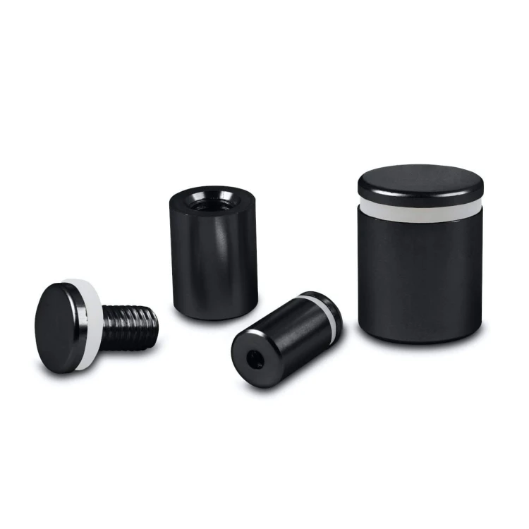 Dystans montażowy 19mm Ø Aluminium Czarny Mat 19x19