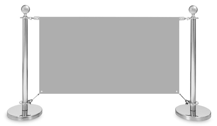 Zestaw Słupków CAFE odgradzający - Chrome