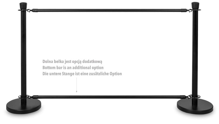 Zestaw Słupków CAFE odgradzający - Czarny