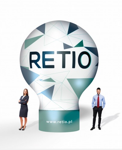 Balon reklamowy pneumatyczny 5m z nadrukiem indywidualnym - Standard z szyjką