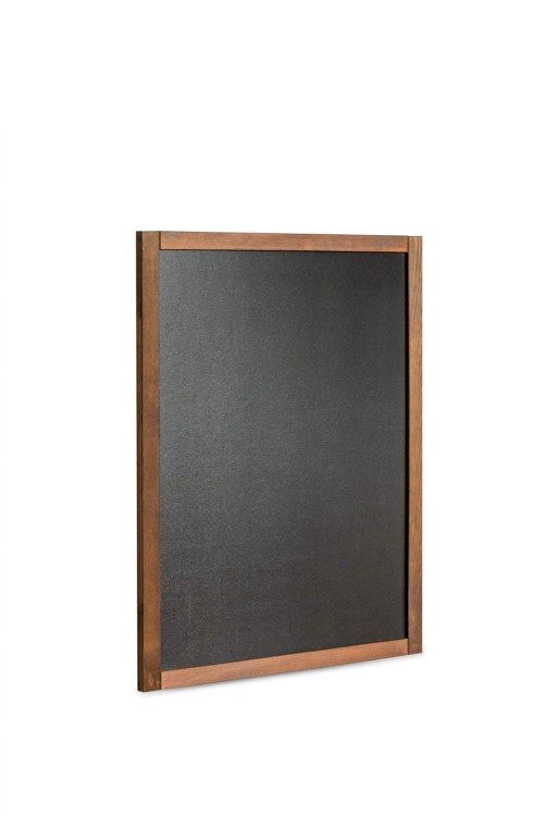 Rzut z oddali - Tablica kredowa FOREST 47 x 60 cm drewniana tablica kredowa z czarną powierzchnią do pisania markerami kredowymi