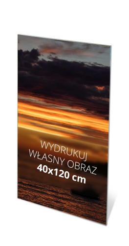 Obraz tekstylny 40 x 120 cm na ramie aluminiowej 20 mm z własnym wydrukiem i łatwym systemem wymiany