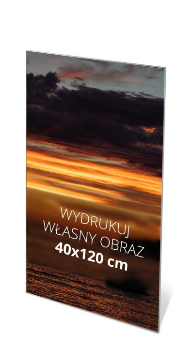 Obraz tekstylny 40 x 120 cm na ramie aluminiowej 20 mm z własnym wydrukiem i łatwym systemem wymiany