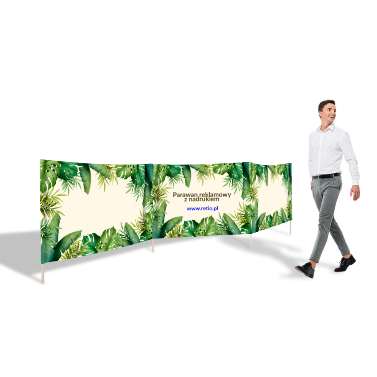 Parawan reklamowy z nadrukiem indywidualnym