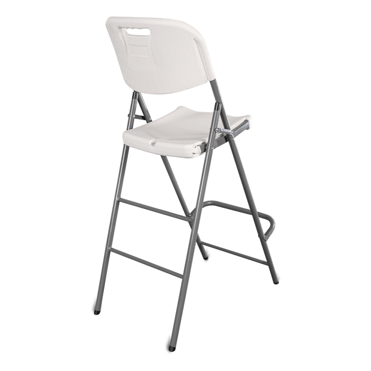 Krzesło białe składane wysokie typu hooker - zdjęcie od tyłu