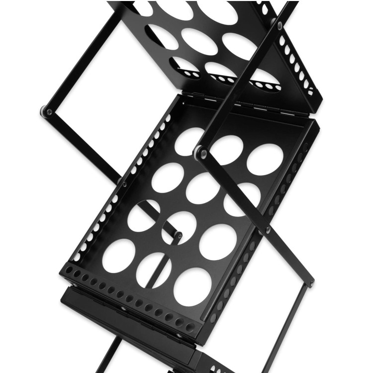 Dwustronny rozkładany stojak na ulotki TALLNECK 6xA4 z torbą - czarny