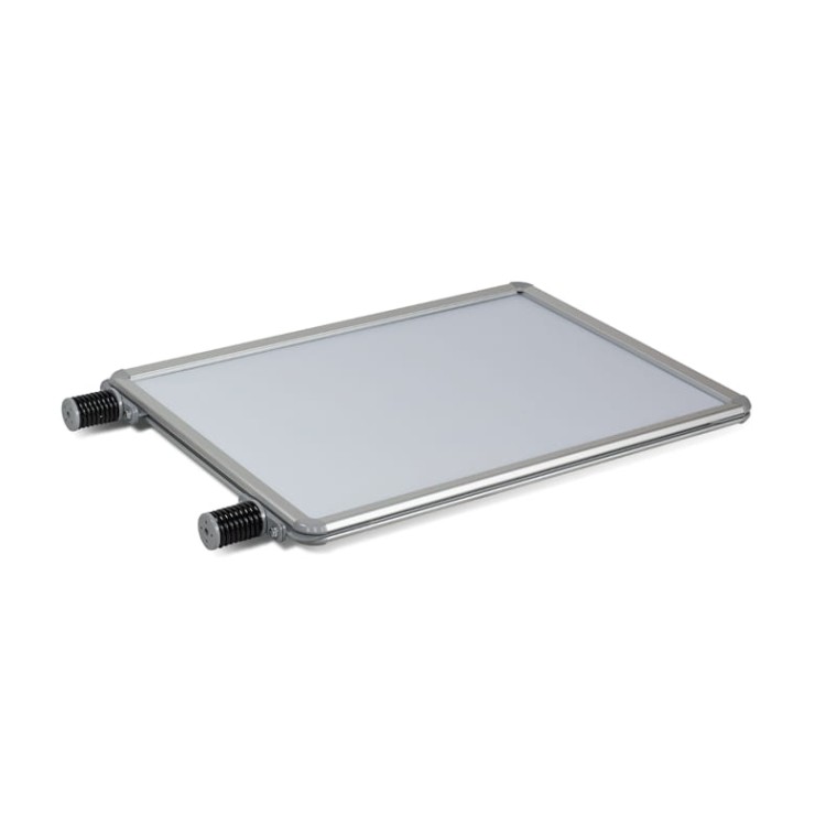 Potykacz reklamowy A1 OWZ Water Base - srebrny potykacz reklamowy z zatrzaskową ramą OWZ i podstawą napełnianą wodą