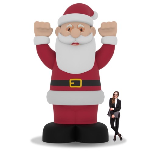 Dmuchany Święty Mikołaj pneumatyczny 4m z nadrukiem indywidualnym