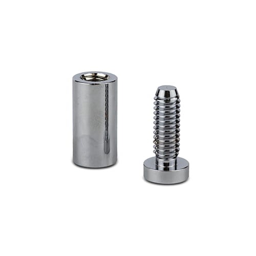 Dystans montażowy 19mm Ø Mosiądz Chrom 19x19
