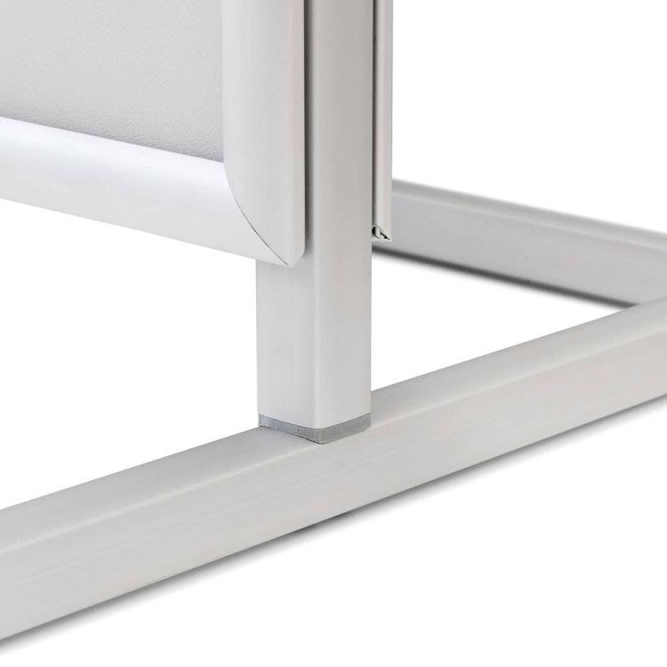 Ekspozytor plakatów z ramką 2xA1 - dwustronny stojak informacyjny stojak na plakat prezenter plakatowy z tabliczką A1 do restauracji gastronomii do sklepu do hotelu