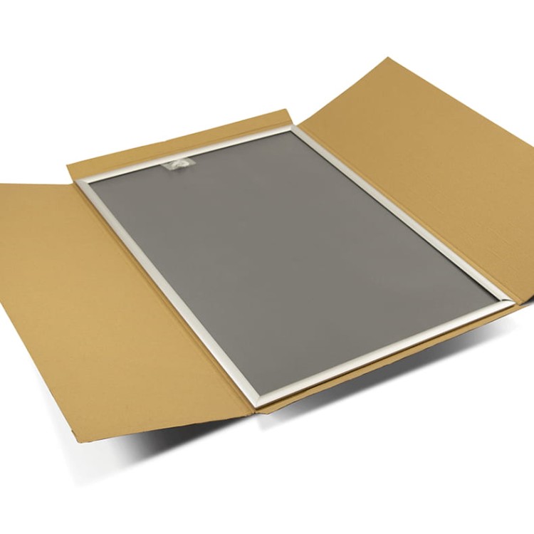 Ramka plakatowa OWZ A4 (29 x 21 cm) aluminiowa srebrna z prostym narożnikiem rama ramka plakatowa OWZ ścienna na plakat na zdjęcia profil 25 mm