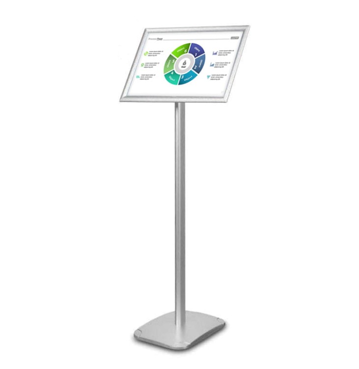 Stojak informacyjny na menu - A3, srebrny