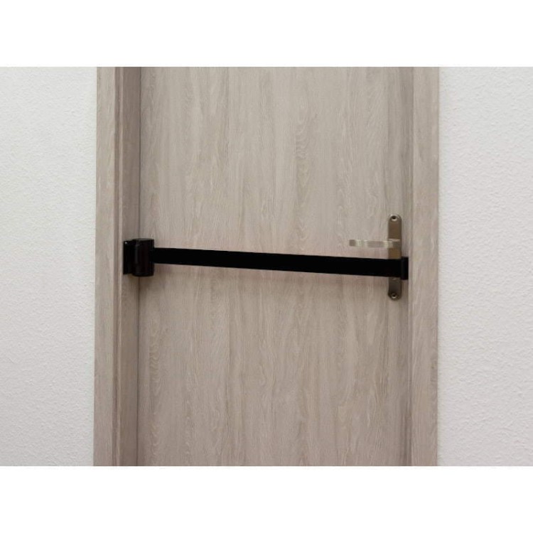 Głowica naścienna z czarną taśmą zwijaną 200 cm P-EXTBE kasetka kaseta ze zwijaną taśmą odgradzającą