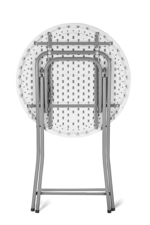 Stół cateringowy koktajlowy okrągły 110x80cm z naciąganym obrusem z zadrukiem recepcyjny stolik eventowy z pokrowcem możliwość nadruku