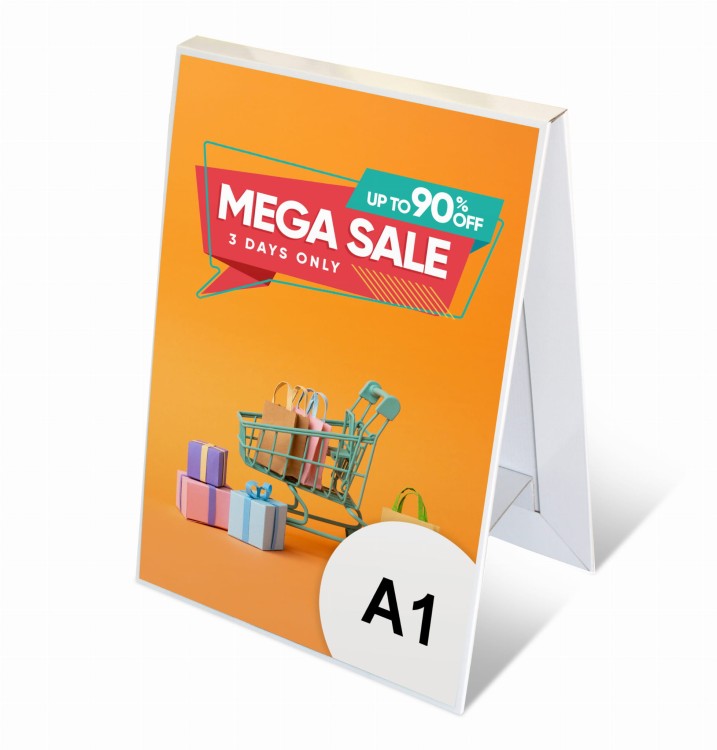 Potykacz reklamowy A1 tekturowy z własnym nadrukiem