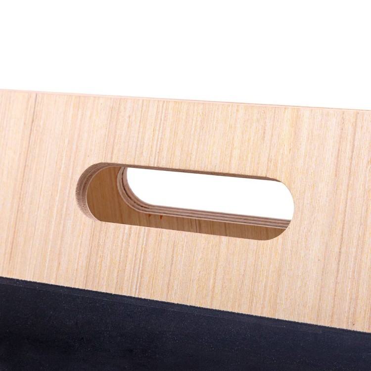 Dwustronny drewniany potykacz kredowy (51x65 cm) potykacz reklamowy z tablicą kredową i uchwytem