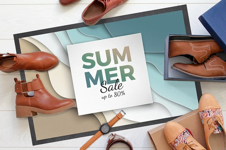 Mata podłogowa Promo Star - promocyjny dywanik wykładzina z logo do zastosowań wewnętrznych