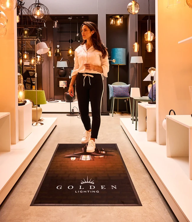 Mata podłogowa Promo Star - promocyjny dywanik wykładzina z logo do zastosowań wewnętrznych