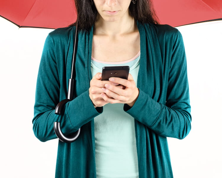 Parasol REVERS czerwony