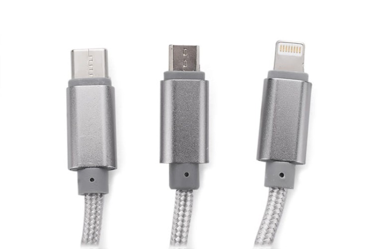 Kabel USB 3 w 1 TALA srebrny