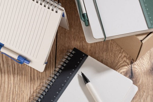 Notes z linjką i długopisem REGALI granatowy