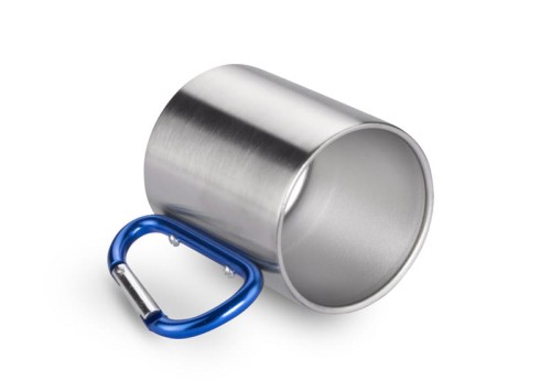 Kubek z karabińczykiem CAMPIC 200 ml niebieski