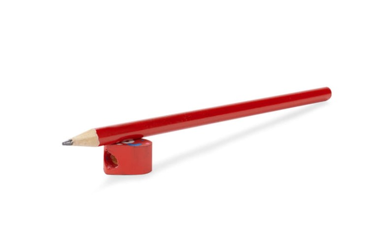 OŁÓWEK z gumką FUNNI MIX - Serce czerwony