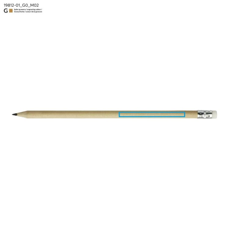 Ołówek z gumką STUDENT biały