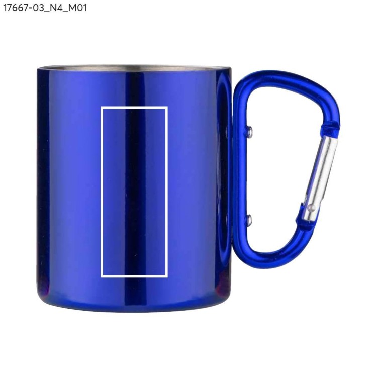 Kubek z karabińczykiem CAMP 250 ml niebieski