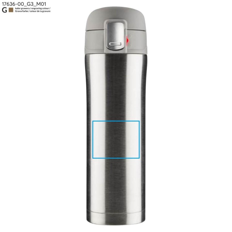 Kubek termiczny LOCK 440 ml srebrny