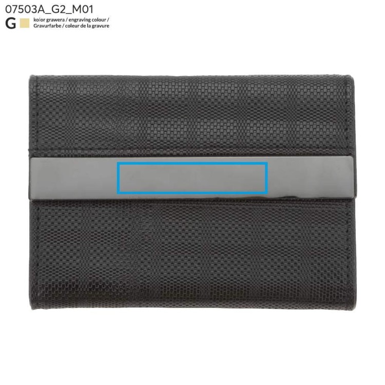 Etui na wizytówki RILL BLACK - II gatunek czarny