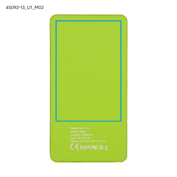 Power bank VIVID 4000 mAh zielony jasny