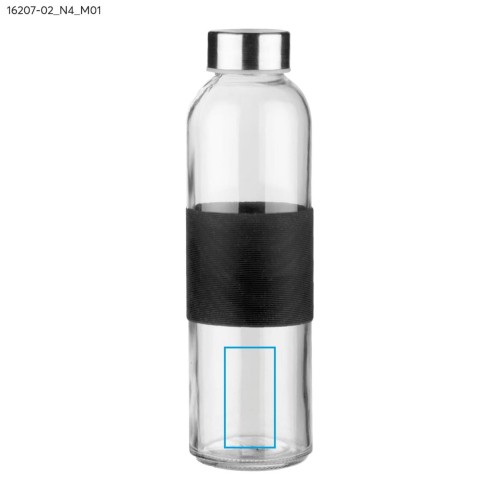 Butelka szklana GLASSI 510 ml czarny