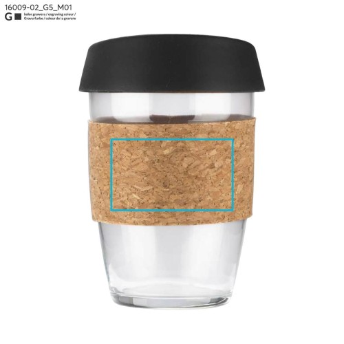 Kubek szklany SKLO 380 ml czarny