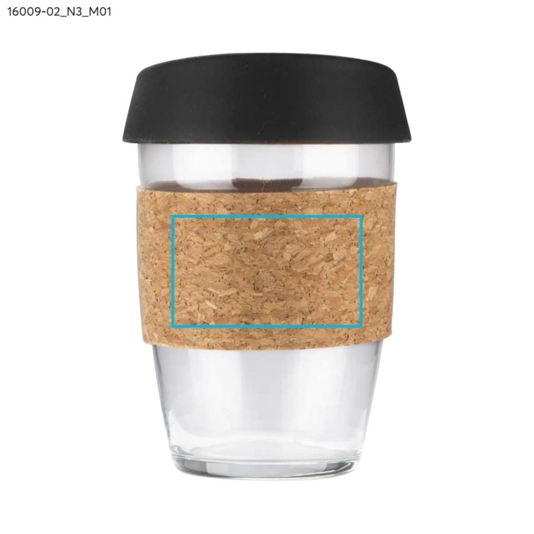 Kubek szklany SKLO 380 ml czarny