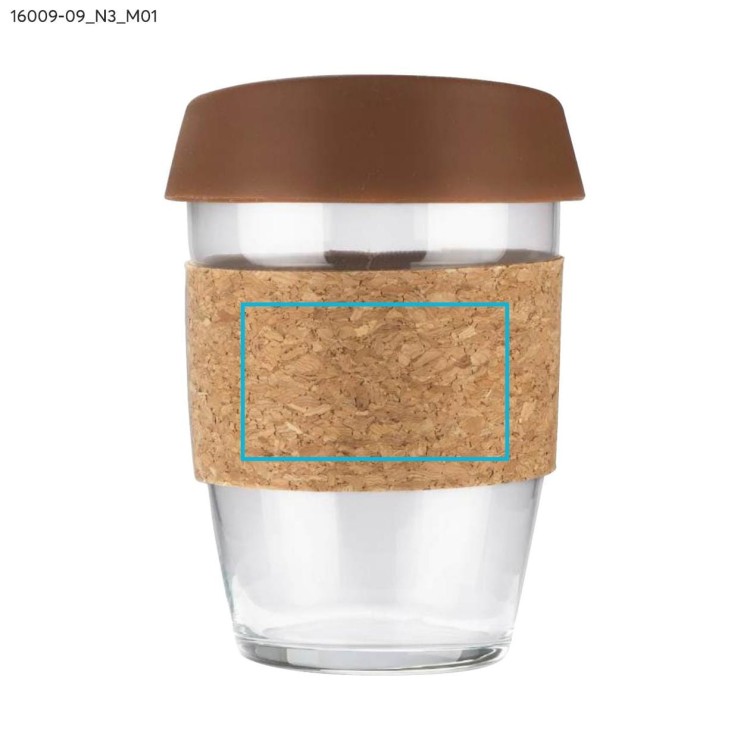 Kubek szklany SKLO 380 ml brązowy