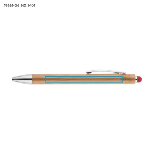 Długopis touch bambusowy TUSO czerwony