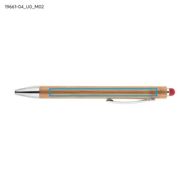 Długopis touch bambusowy TUSO czerwony