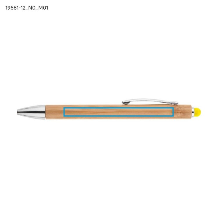 Długopis touch bambusowy TUSO żółty