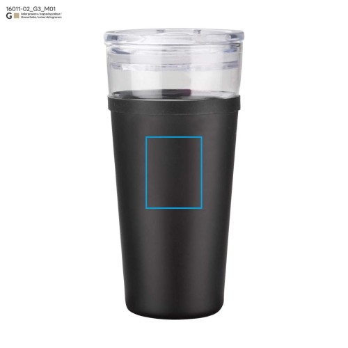 Kubek szklany GLATT 428 ml czarny