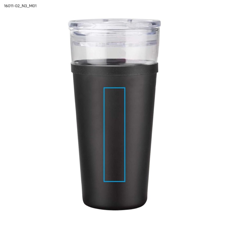 Kubek szklany GLATT 428 ml czarny