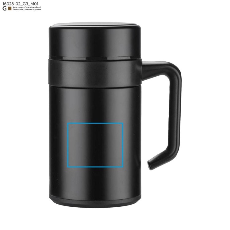 Kubek termiczny BOSSKI 400 ml czarny