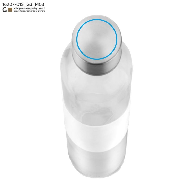 Butelka szklana GLASSI 480 ml biały